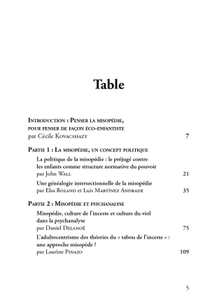 Misopédie : La domination adulte dans les institutions – Cécile Kovacshazy (dir.)